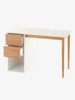 Bureau Ligne CHEVRONS Blanc/bois - Vertbaudet -Vertbaudet Shop bureau ligne chevrons 3