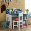 Bureau Maternelle ROAAR Blanc Moyen Uni Avec Decor - Vertbaudet