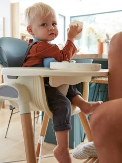 Chaise Haute évolutive 2 Hauteurs Vertbaudet High & Low Bleu - Vertbaudet -Vertbaudet Shop chaise haute evolutive 2 hauteurs vertbaudet high low 3