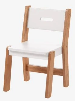 Chaise Maternelle, Assise 30 Cm LIGNE ARCHITEKT Blanc/bois - Vertbaudet