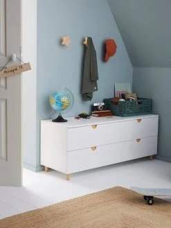 Commode 2 Tiroirs Sous Pente LIGNE SMILE Blanc - Vertbaudet -Vertbaudet Shop commode 2 tiroirs sous pente ligne smile 2