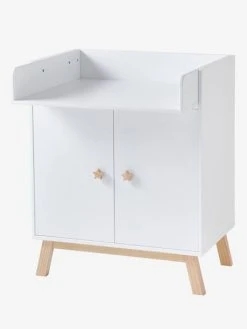 Commode à Langer Avec Placard LIGNE GRANDE OURSE Blanc - Vertbaudet -Vertbaudet Shop commode a langer avec placard ligne grande ourse 3