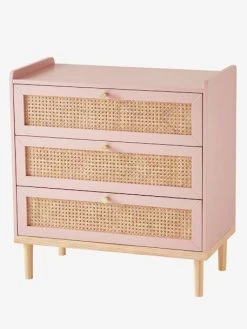 Commode En Cannage LIGNE POÉSIE Rose - Vertbaudet