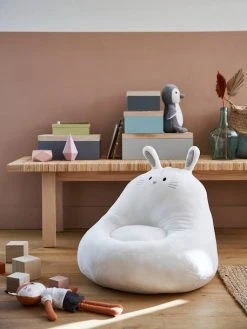Fauteuil Lapin Fausse Fourrure Blanc - Vertbaudet -Vertbaudet Shop fauteuil lapin fausse fourrure 4