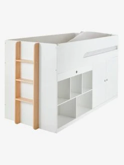 Lit Mi Hauteur Avec Bureau Coulissable Combiné CAMELEO Blanc Mate - Vertbaudet -Vertbaudet Shop lit mi hauteur avec bureau coulissable combine cameleo 4