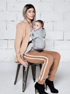 Porte-bébé Hoodie Carrier LOVE RADIUS By JE PORTE MON BEBE Gris Athletic - Love Radius JPMB -Vertbaudet Shop porte bebe hoodie carrier love radius by je porte mon bebe 3