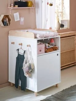 Table à Langer LIGNE PTILOU Blanc/bois - Vertbaudet -Vertbaudet Shop table a langer ligne ptilou 3